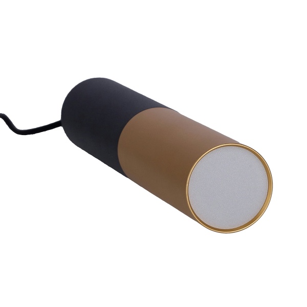 Lampa Wisząca Tuba 1X15W Gu10 5,8/30 Czarno Złoty Candellux