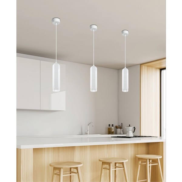 Lampa Wisząca Tuba 1X50W Gu10 6,3/25 Biały Candellux