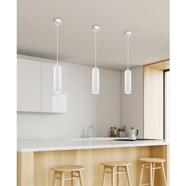 Lampa Wisząca Tuba 1X50W Gu10 6,3/25 Biały Candellux