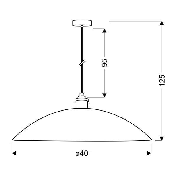 Dexter Lampa Wisząca 1X60W E27 Candellux