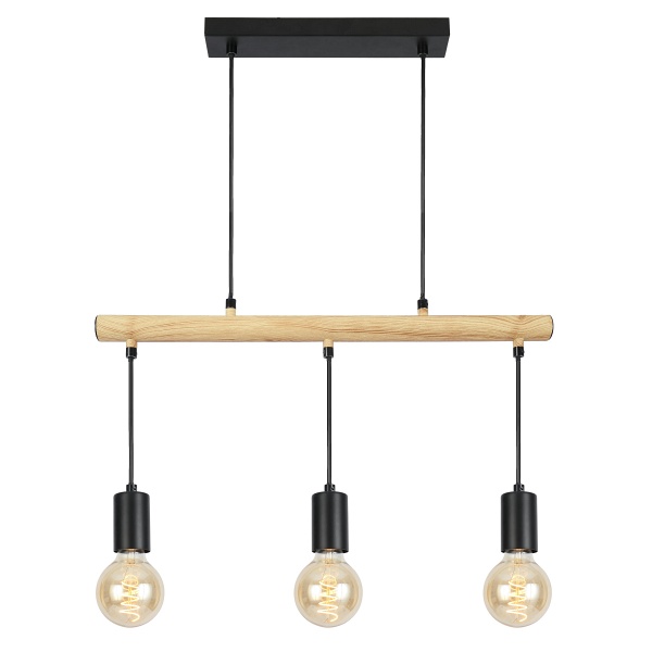 Izzy Lampa Wisząca 3X60W E27 Czarny Candellux