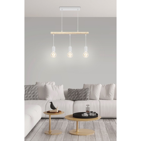 Izzy Lampa Wisząca 3X60W E27 Biały Candellux