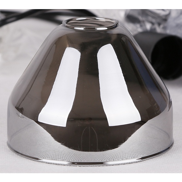 Lampa Wisząca Gregory Czarny Brąz 1X40W E14 Klosz Dymiony Candellux