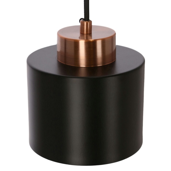 Olena Lampa Wisząca Czarna 1X60W E27 Klosz Czarny Candellux