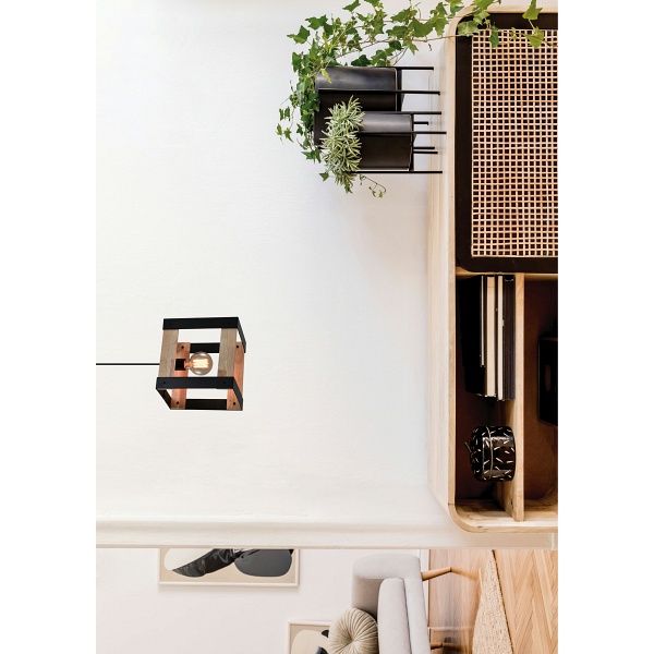 Varna Lampa Wisząca Czarny 1X40W E27 Klosz Czarny Candellux