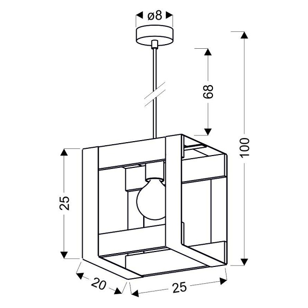 Varna Lampa Wisząca Czarny 1X40W E27 Klosz Czarny Candellux