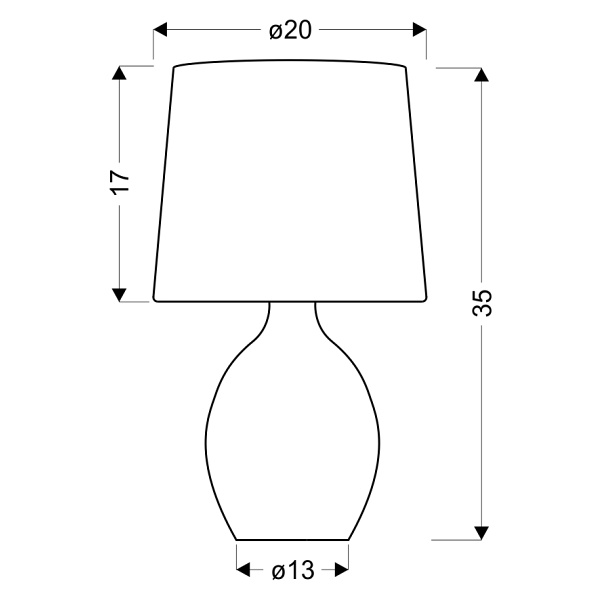 Ambon Lampa Gabinetowa 1X40W E14 Szary Candellux