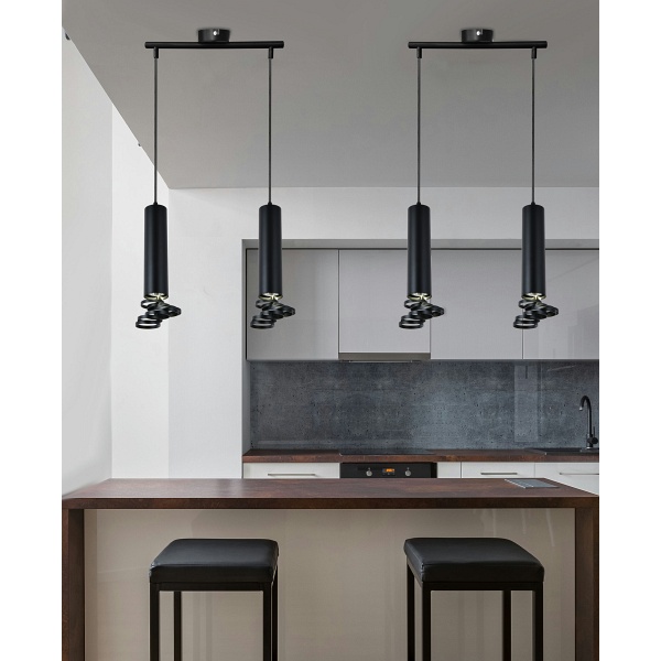 Tuba Lampa Wisząca 2X50W Gu10 6/30 Czarny Candellux