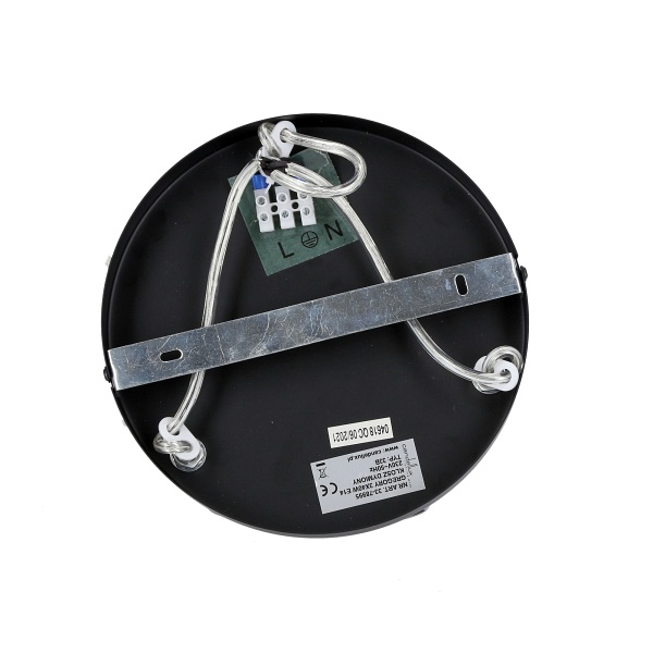 Lampa Wisząca Gregory Talerz Czarny Brąz 3X40W E14 Klosz Dymiony Candellux