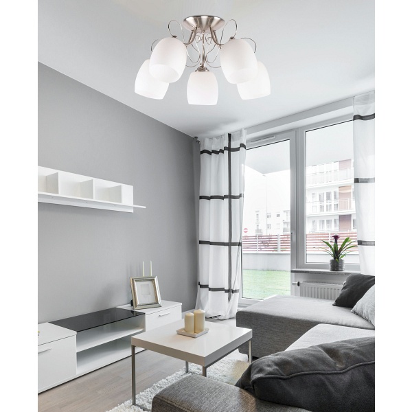 Amba Lampa Sufitowa 5X40W E27 Biały Candellux