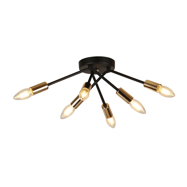 Lampa Sufitowa Tiara 6X40W E14 Czarny Candellux