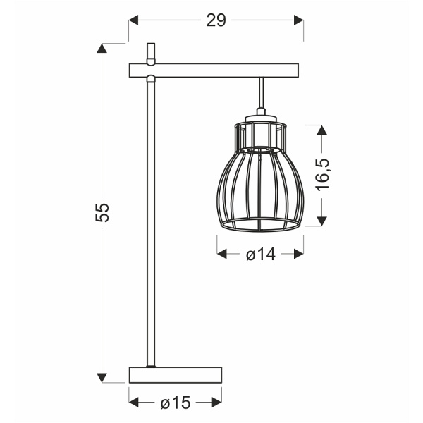 Bernita Lampa Gabinetowa 1X60W E27Czarny Candellux