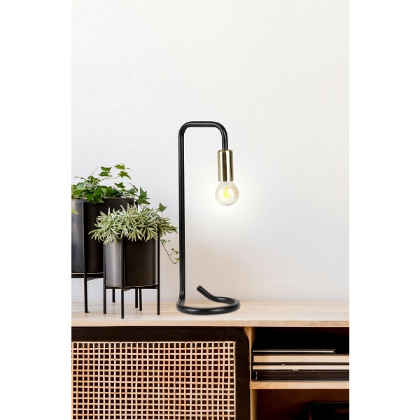 Hera Lampa Stołowa Czarno Złota 1X40W E14 Candellux