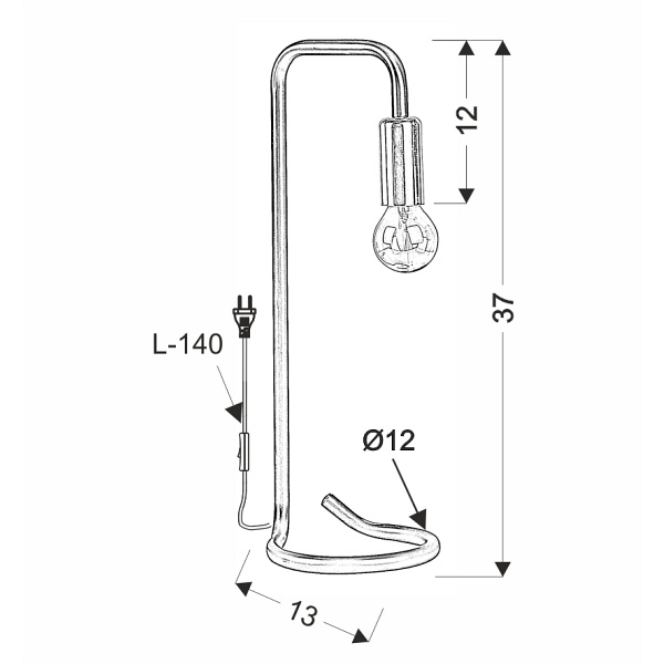 Hera Lampa Stołowa Czarno Złota 1X40W E14 Candellux