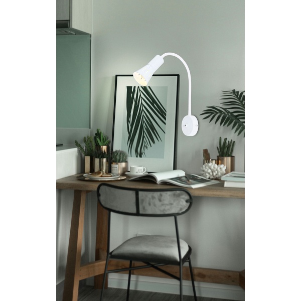 Arena Kinkiet Wysięgnik 1*40W R50 E14 Biały Candellux