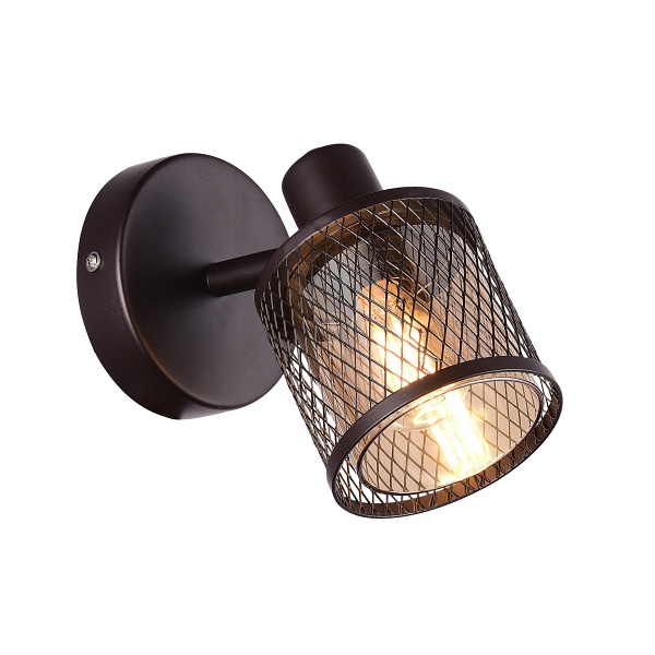 Lampa Kinkiet Canabera Kawowe Złoto 1X40W E14 Klosz Bursztynowy Candellux