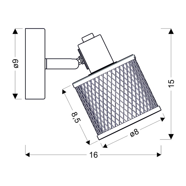 Lampa Kinkiet Canabera Kawowe Złoto 1X40W E14 Klosz Bursztynowy Candellux