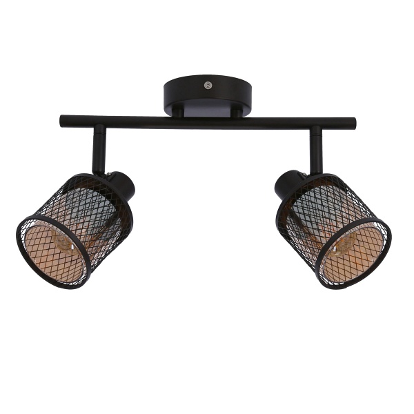 Lampa Sufitowa Canabera Kawowe Złoto 2X40W E14 Klosz Bursztynowy Candellux