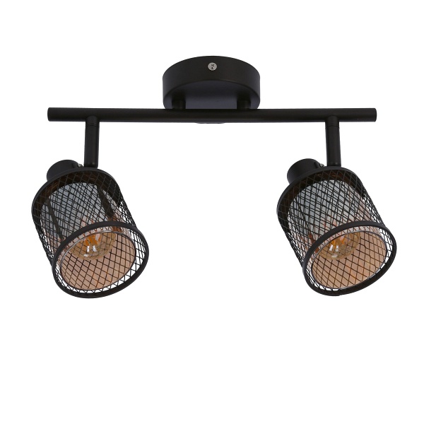 Lampa Sufitowa Canabera Kawowe Złoto 2X40W E14 Klosz Bursztynowy Candellux