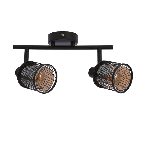 Lampa Sufitowa Canabera Kawowe Złoto 2X40W E14 Klosz Bursztynowy Candellux