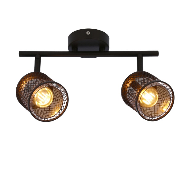 Lampa Sufitowa Canabera Kawowe Złoto 2X40W E14 Klosz Bursztynowy Candellux
