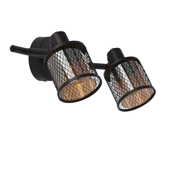 Lampa Sufitowa Canabera Kawowe Złoto 2X40W E14 Klosz Bursztynowy Candellux