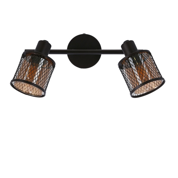 Lampa Sufitowa Canabera Kawowe Złoto 2X40W E14 Klosz Bursztynowy Candellux