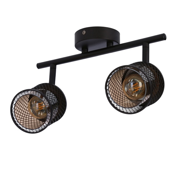 Lampa Sufitowa Canabera Kawowe Złoto 2X40W E14 Klosz Bursztynowy Candellux