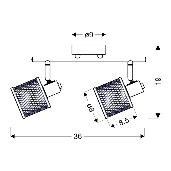 Lampa Sufitowa Canabera Kawowe Złoto 2X40W E14 Klosz Bursztynowy Candellux