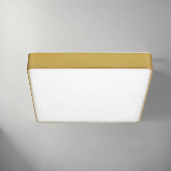 Quattro Lampa Plafon Kwadratowy 30X30 12W Led Złoty Ip44 Candellux
