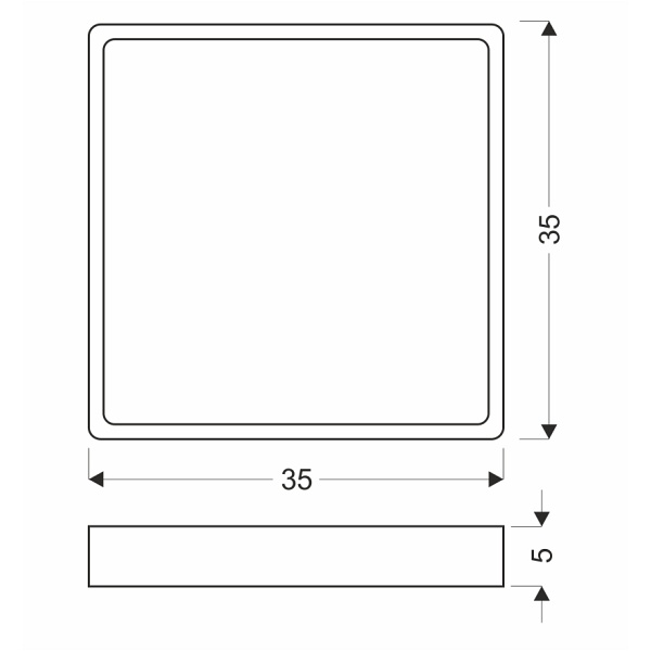 Quattro Lampa Plafon Kwadratowy 30X30 12W Led Złoty Ip44 Candellux