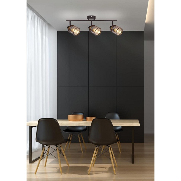 Lampa Sufitowa Canabera Kawowe Złoto 3X40W E14 Klosz Bursztynowy Candellux