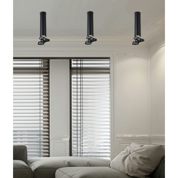 Lampa Sufitowa Tuba 1X50W Gu10 6/30 Czarny Candellux