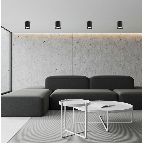 Lampa Sufitowa Tuba 1X15W Gu10 7,9/12 Czarny Candellux