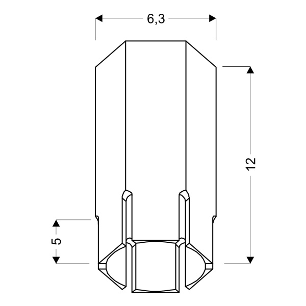 Lampa Sufitowa Tuba 1X25W Gu10 6,3/12 Biały Candellux