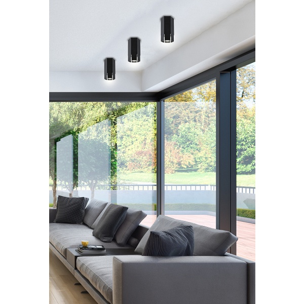 Lampa Sufitowa Tuba 1X25W Gu10 6,3/12 Czarny Candellux