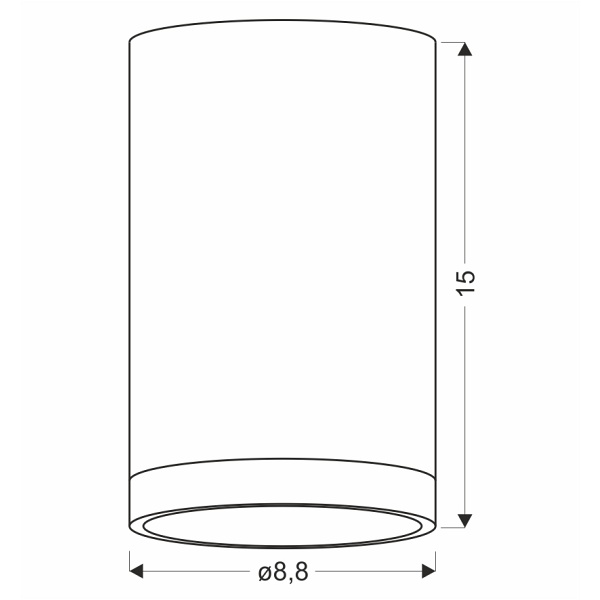 Tuba Lampa Sufitowa 9W Led 8,8/15 Drewniany+Szary 4000K Candellux