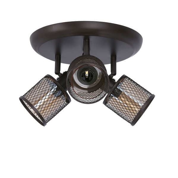 Lampa Sufitowa Canabera Plafon Kawowe Złoto 3X40W E14 Klosz Bursztynowy Candellux