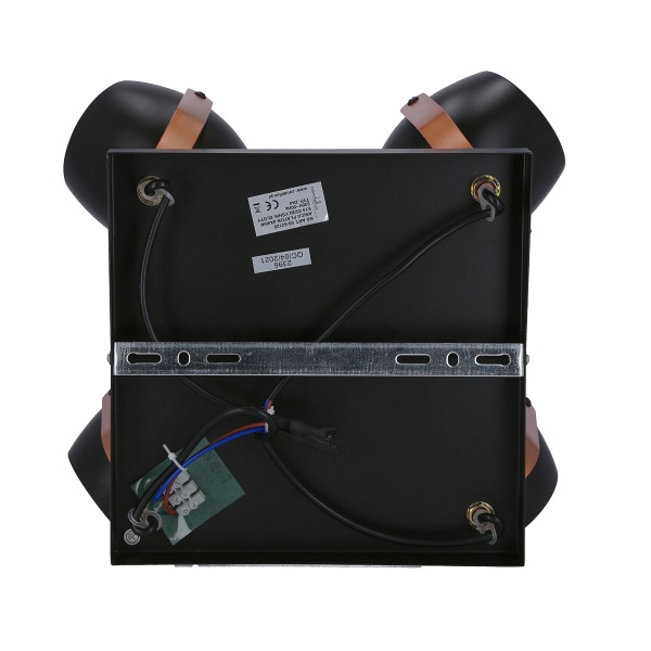 Anica Lampa Sufitowa Plafon Czarny 4X40W E14 Odbłyśnik Złoty Candellux