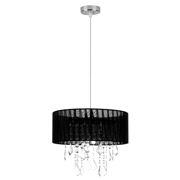 Leda Lampa Wisząca 1X60W E27 Abażur Czarny Candellux