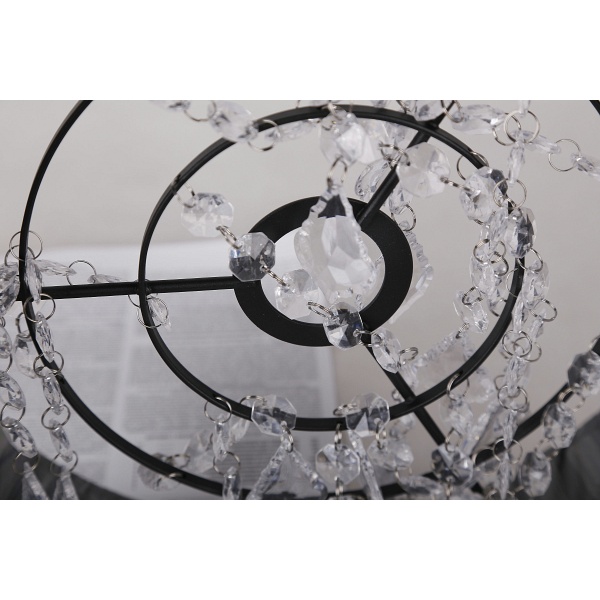 Leda Lampa Wisząca 1X60W E27 Abażur Czarny Candellux