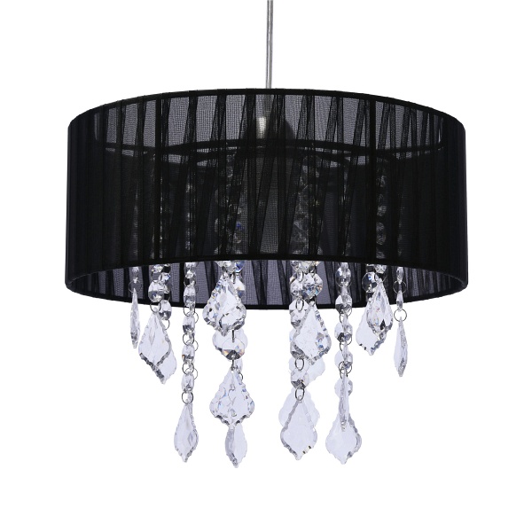 Leda Lampa Wisząca 1X60W E27 Abażur Czarny Candellux