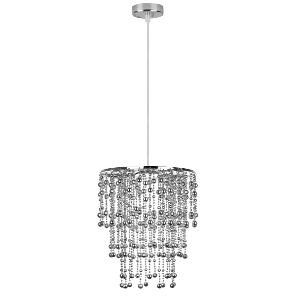 Roni Lampa Wisząca 1X60W E27 Abażur Chromowy Candellux