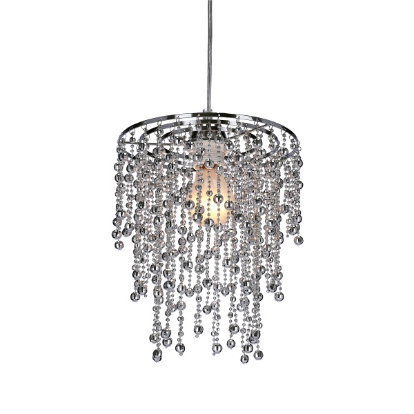 Roni Lampa Wisząca 1X60W E27 Abażur Chromowy Candellux