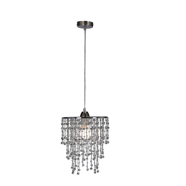Roni Lampa Wisząca 1X60W E27 Abażur Chromowy Candellux