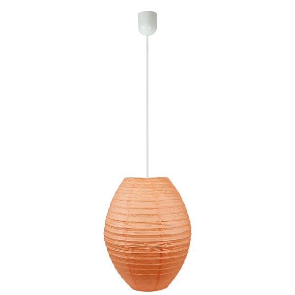 Lampa Kokon W Ształcie Ula Papierowy Pomarańcz 40X55Cm/Linka Candellux