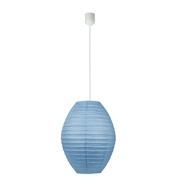 Lampa Kokon W Ształcie Ula Papierowa Niebieski 40X55Cm/Linka Candellux