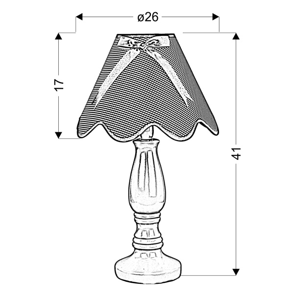 Lampka Lola Gabinetowa Żółta 1X40W E14 Abażur Różowy Candellux