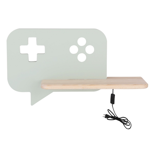 Console Lampa Kinkiet Ścienny 5W Led Iq Kids Z Przewodem Z Wł. I Wtyczką Miętowy Candellux