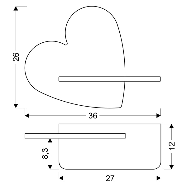 Heart Lampa Kinkiet 5W Led Iq Kids Z Przewodem Z Wł. I Wtyczką Różowy Candellux